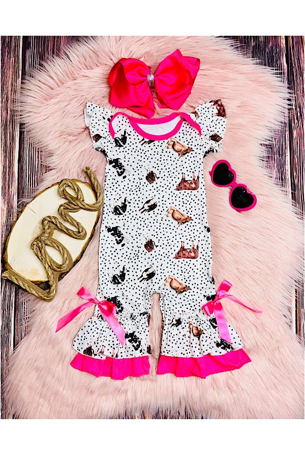 Cows & Polka Dots Infant Romper