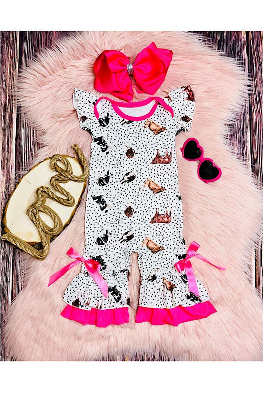 Cows & Polka Dots Infant Romper