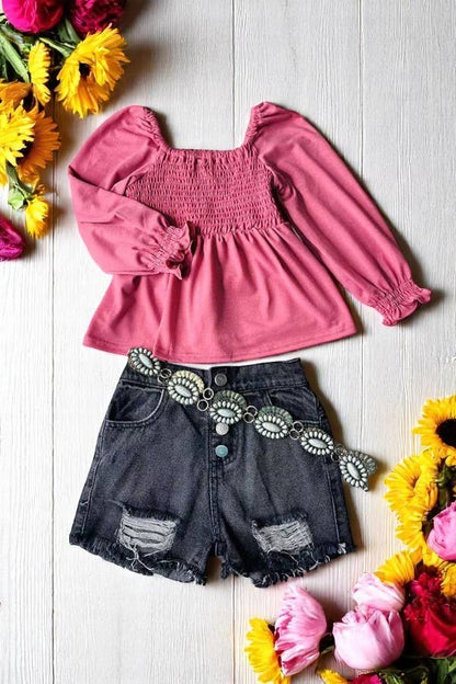 Mauve Pink Youth Girls Top