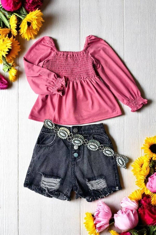 Mauve Pink Youth Girls Top