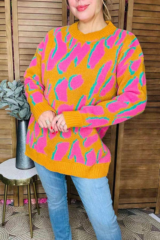 Bright Leopard Women's Sweater