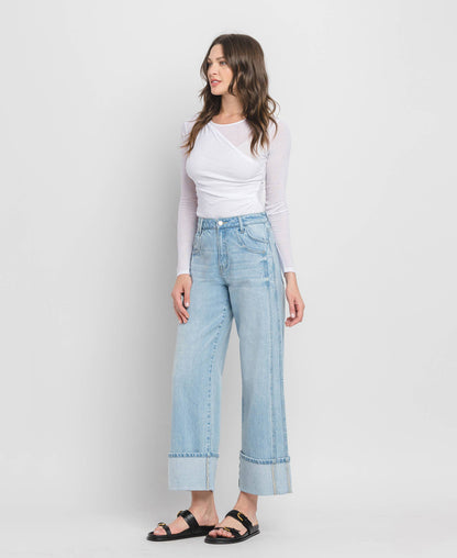 Super High Rise Cuffed Baggy Jeans