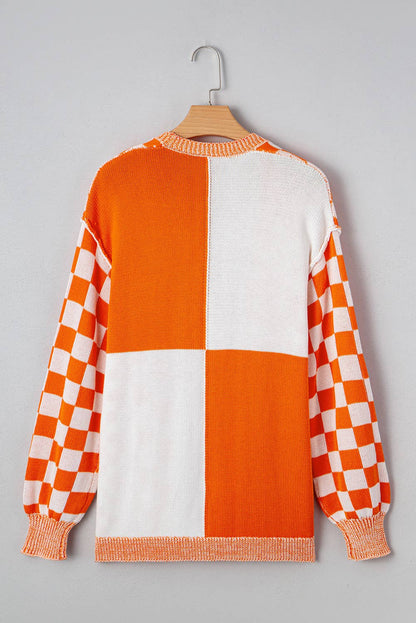 Women's Checkered Cardigan