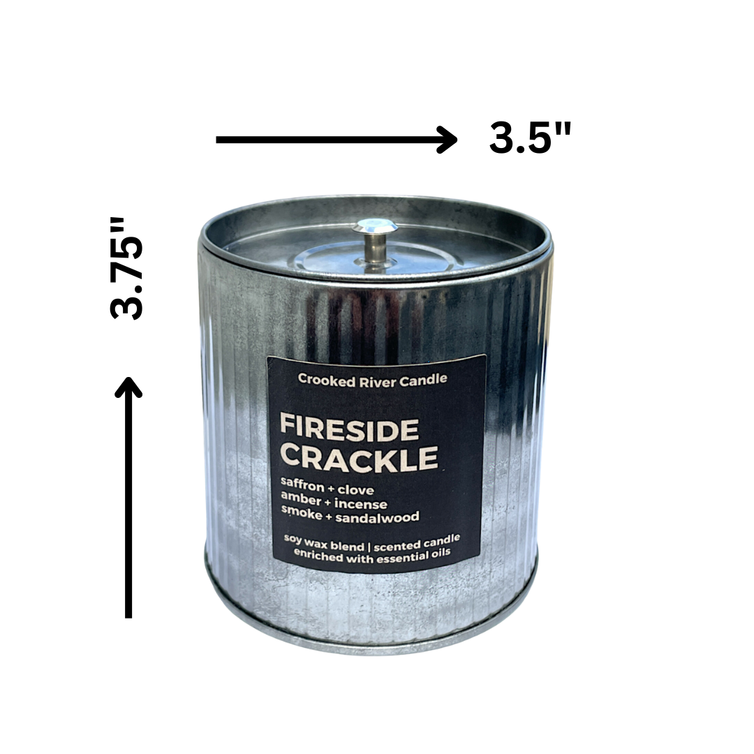 Hazelnut Coffee Candle | Rustic Tin | Wood Wick