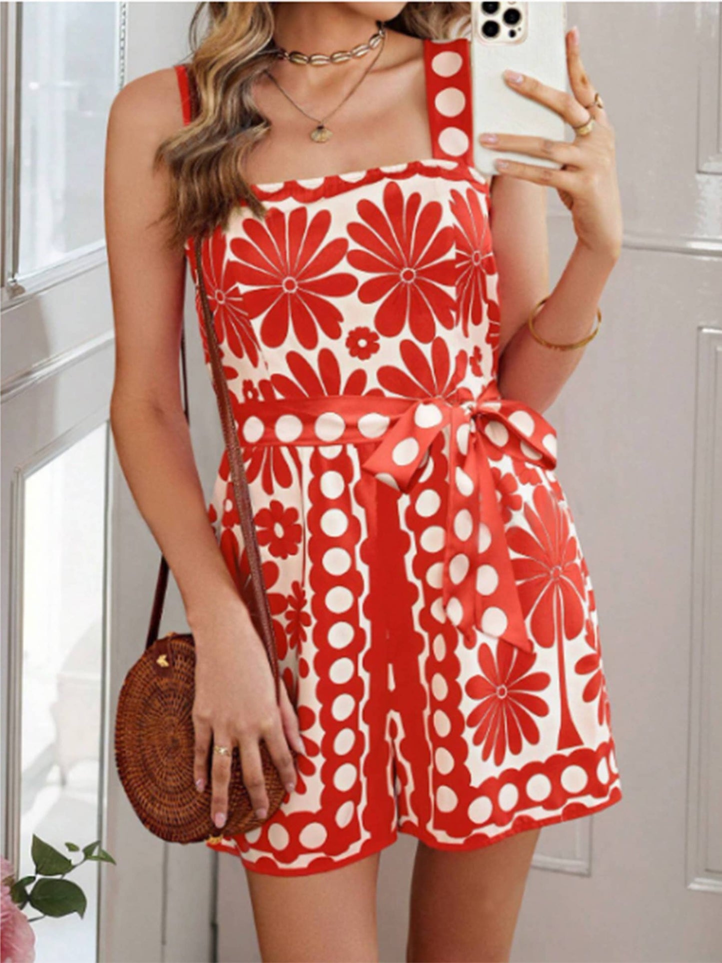 Red Tied Romper