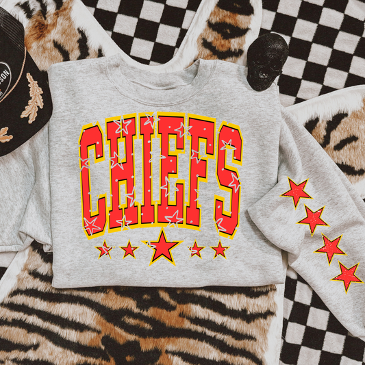 Varsity Distressed Chiefs Superbowl Sweatshirt