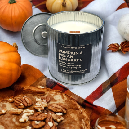 Pumpkin Pecan Pancakes Candle | Rustic Tin | Fall Scent