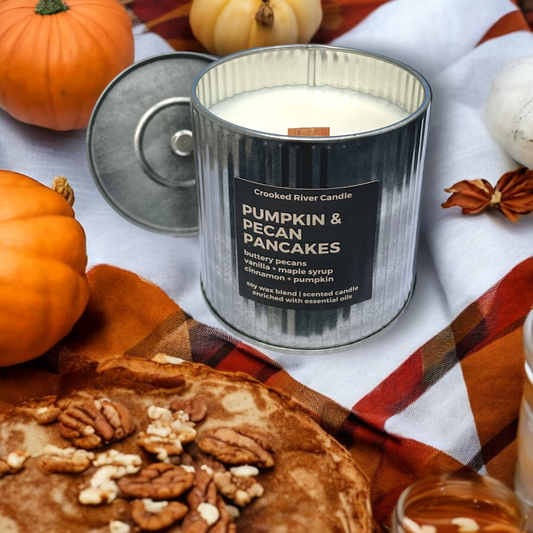 Pumpkin Pecan Pancakes Candle | Rustic Tin | Fall Scent