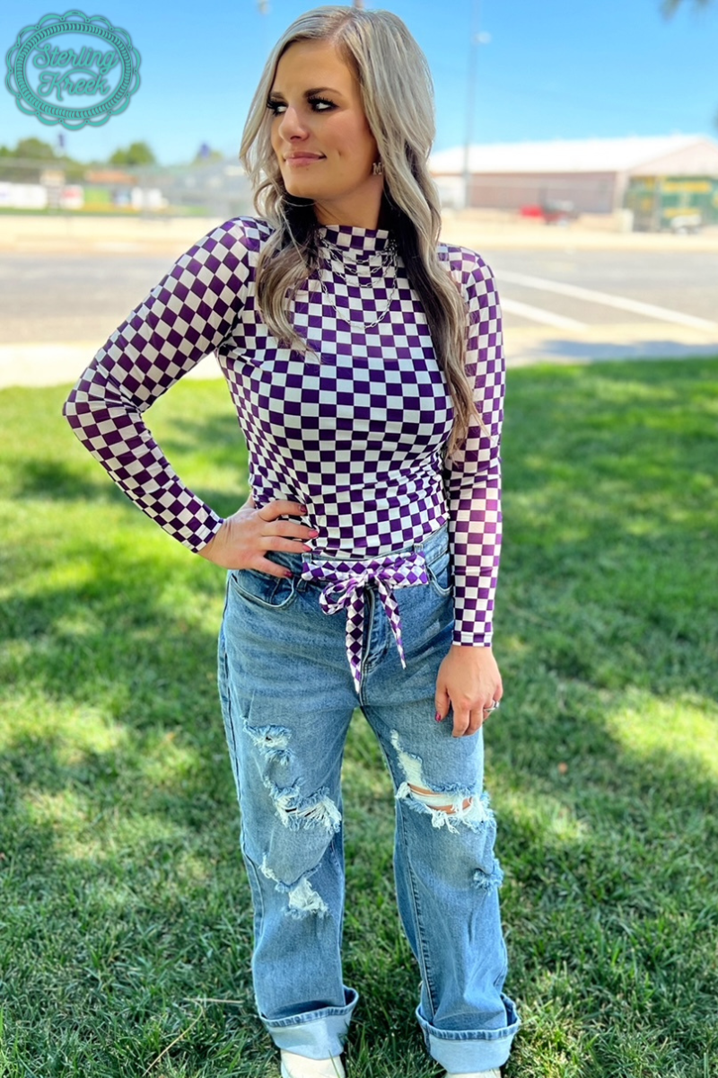 Women's Pep Rally Mesh Top Purple