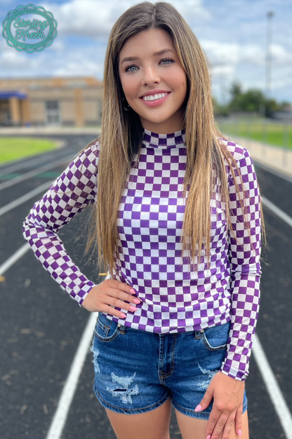 Women's Pep Rally Mesh Top Purple